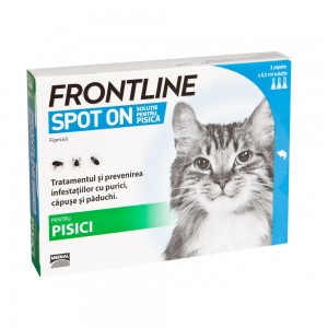 Frontline Spot On Pisica, 3 pipete